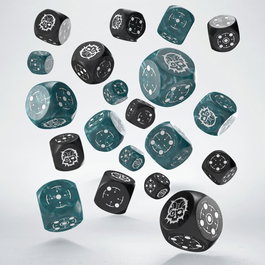 Crosshairs Compact D6 pack dés Stormy&Black (20)