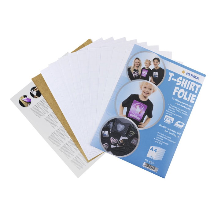 Herma Film de transfert pour T-shirt A4 pour textiles sombres et noirs, 10 feuilles