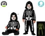 Atosa Déguisement Mono Squelette Phosphorescent avec Capuche pour Bébé Unisexe