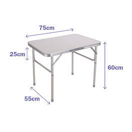 Marbueno Table Pliante Blanche Aluminium
