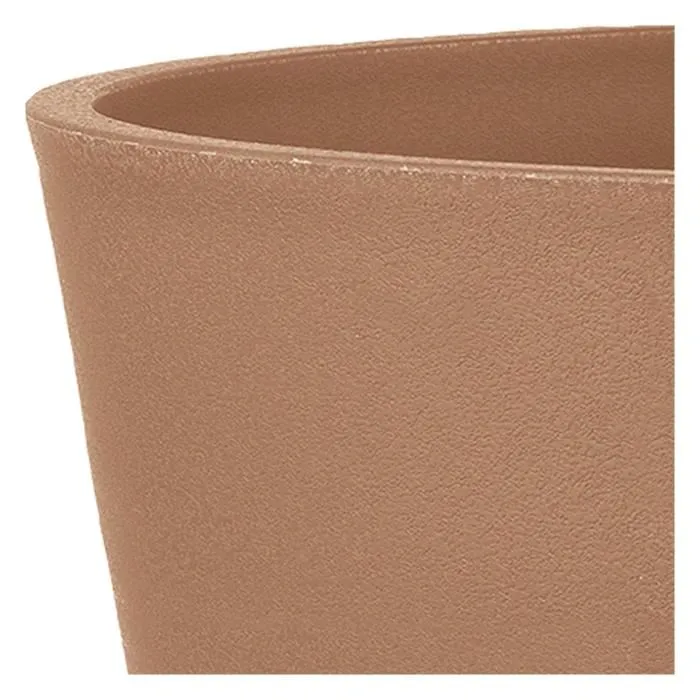 Deroma Origin Pot de fleurs décoratif en plastique recyclé 9,6 L - 28,6 x 24 cm - Résistant au gel et aux UV - Coloris Cotto Deroma Origin Pot de fleurs décoratif en plastique recyclé 9,6 L - 28,6 x 24 cm - Résistant au gel et aux UV - Coloris Cotto