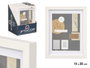 GIFTDECOR Cadre photo mural en bois blanc avec passe-partout 15x20cm