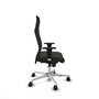 Piqueras Y Crespo Chaise de direction Albacete, Tissu Noir, Base Aluminium