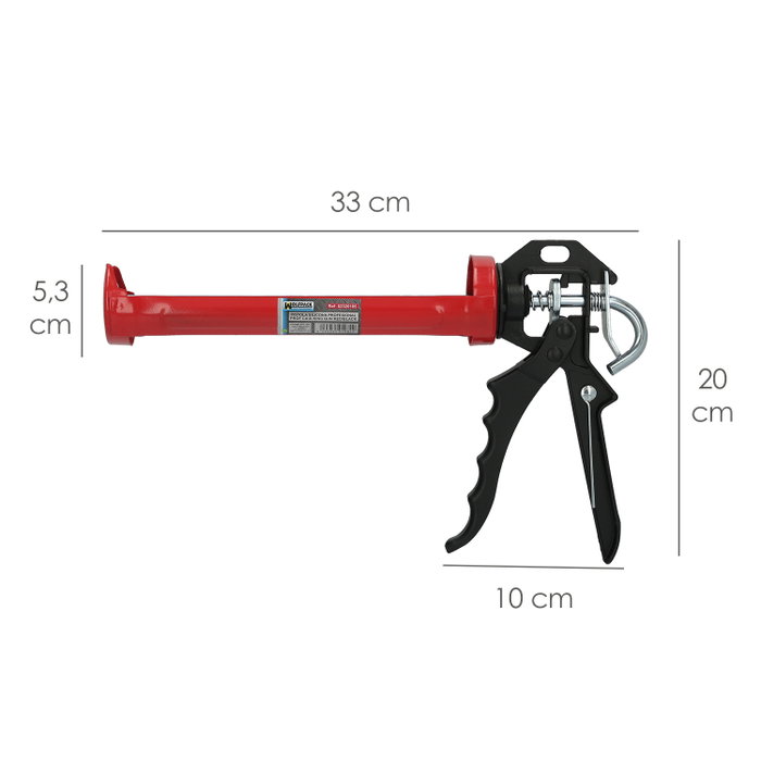 WOLFPACK LINEA PROFESIONAL Pistolet silicone rouge/noir à baguette