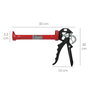 WOLFPACK LINEA PROFESIONAL Pistolet silicone rouge/noir à baguette