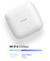 D-Link DAP-X3060 Point d'accès Wi-Fi 6 AX3000 PoE 2.5 Gigabit pour intérieur