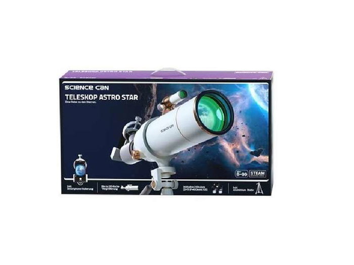 Canal Toys Télescope Astronomique So Science, Zoom x40 et x16 avec Support Smartphone - À partir de 3 Ans