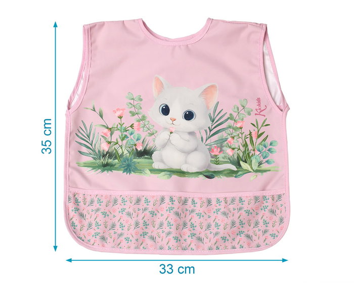 KioKids Babero Imperméable Anti-taches avec Poche - Rose - pour Bébé 4 mois+ KioKids Babero Imperméable Anti-taches avec Poche - Rose - pour Bébé 4 mois+