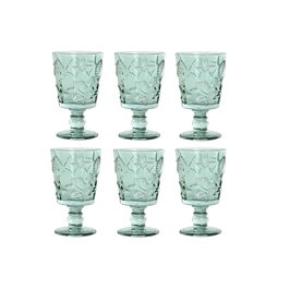 Set de Verres Home ESPRIT Turquoise Verre 345 ml (6 Unités)