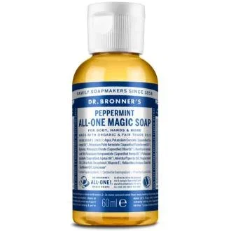 Savon liquide Dr Bronner's 18 in 1 Peppermint 60 ml Savon liquide Dr Bronner's 18 in 1 Peppermint 60 ml