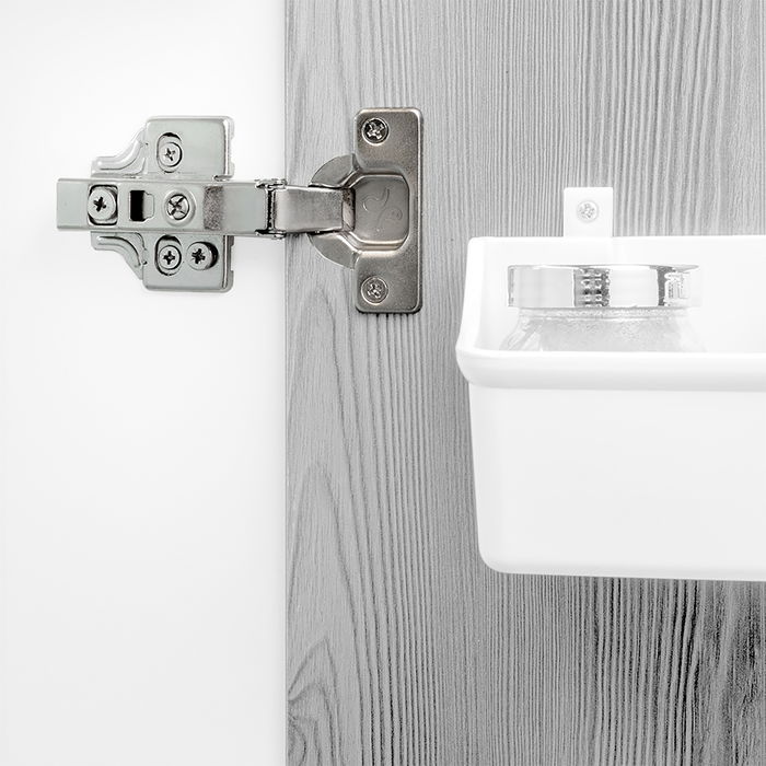 Emuca Lot de 20 charnières super coudées X91 à fermeture amortie avec embases à visser, Hauteur 0, Acier, Nickelé Emuca Lot de 20 charnières super coudées X91 à fermeture amortie avec embases à visser, Hauteur 0, Acier, Nickelé