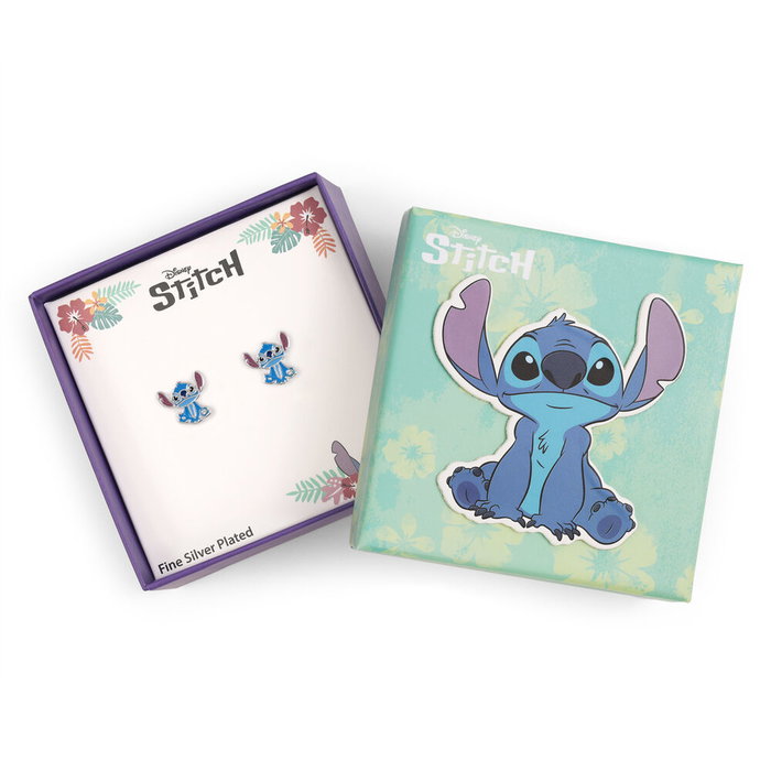 PEERS HARDY Boucles d'oreilles Disney Stitch en argent plaqué avec pierres de zirconium cubique PEERS HARDY Boucles d'oreilles Disney Stitch en argent plaqué avec pierres de zirconium cubique