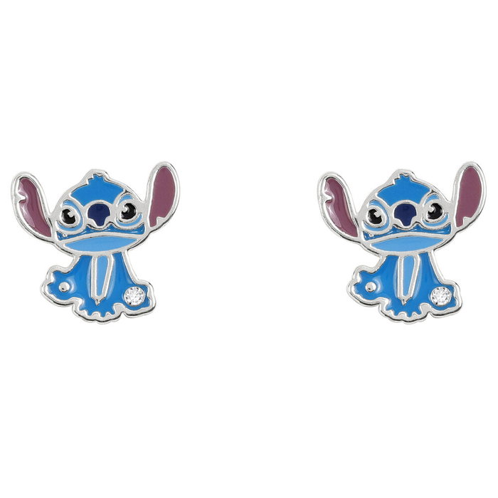 PEERS HARDY Boucles d'oreilles Disney Stitch en argent plaqué avec pierres de zirconium cubique PEERS HARDY Boucles d'oreilles Disney Stitch en argent plaqué avec pierres de zirconium cubique