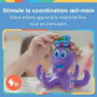 Nuby Jouet de bain Pieuvre interactive flottante avec anneaux - Violet