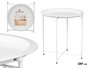 Giftdecor Table Ronde Pliante Blanche 46,8x50,2x46,8 cm Métal (Set de 4)