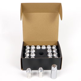 OMP SPEED Jeu de 20 écrous en aluminium M12 x 1,25, 40 mm, Argenté