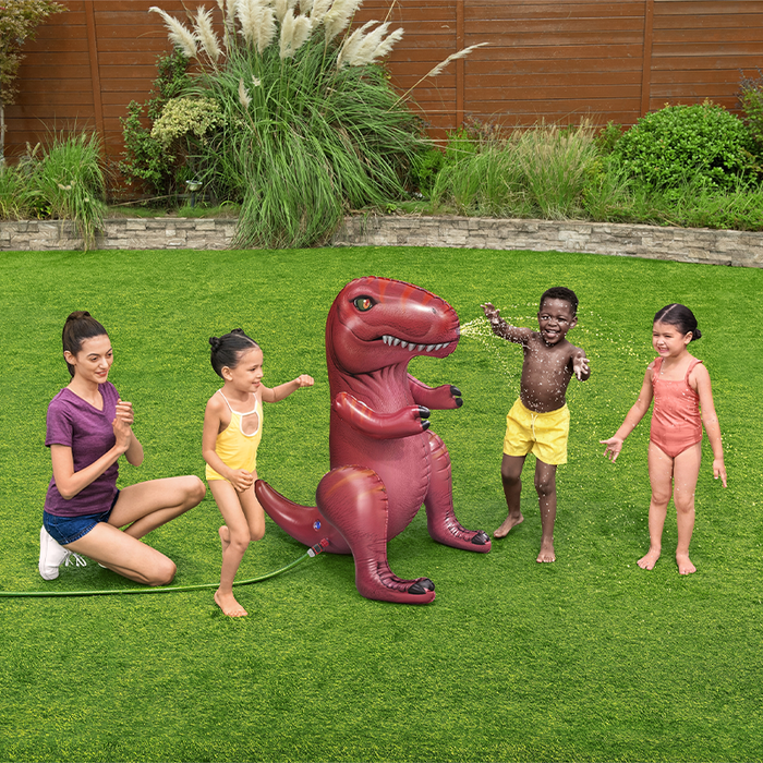 Bestway 52294 Asperseur Gonflable Dinosaure avec Jeu d'Eau 99x76x122 cm +3 Ans Jardin