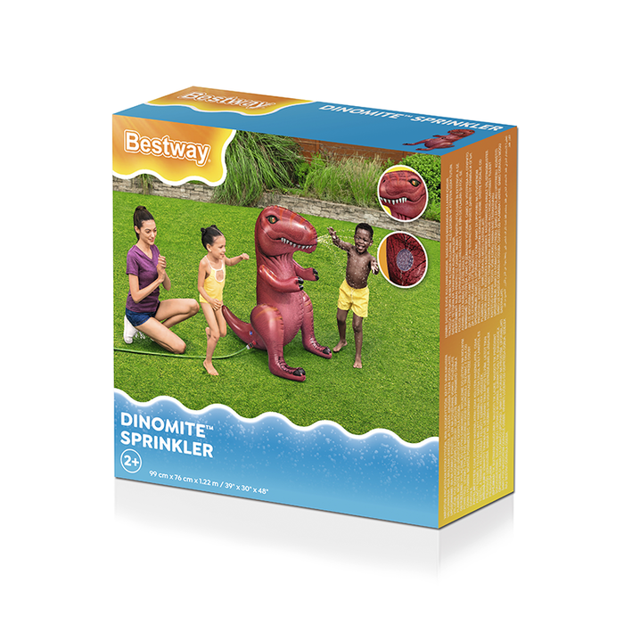 Bestway 52294 Asperseur Gonflable Dinosaure avec Jeu d'Eau 99x76x122 cm +3 Ans Jardin