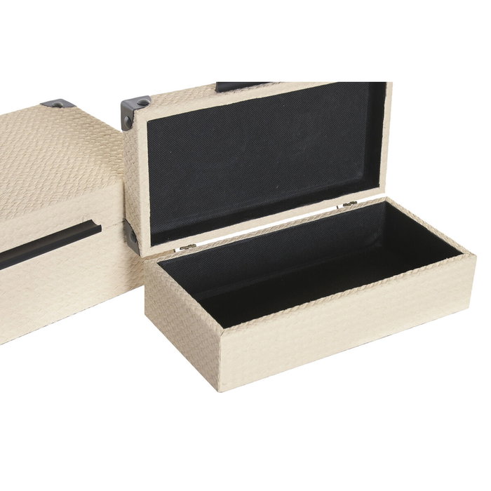 Home ESPRIT Boîte à bijoux Noir Beige Bois (2 Unités) Home ESPRIT Boîte à bijoux Noir Beige Bois (2 Unités)