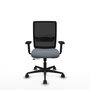 PIQUERAS Y CRESPO Chaise Haches Synchrone/Traslack Gris Maille Noir