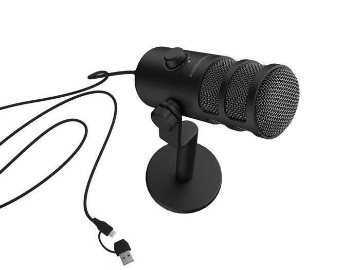 Genesis Microphone Radium 350D Dynamique Cardioïde USB pour PC et Mac - Noir