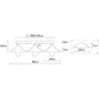 D By M.Red Suspension lustre moderne de 80 cm noir