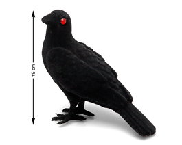 Cuervo Décoratif Noir, 19 cm - Accessoire Déco pour Halloween, Fêtes à Thème Gothique ou Événements Horreur