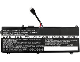 CoreParts Batterie Li-Pol 51,68Wh, 15,2V, 3400mAh, Noir