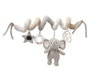 KioKids Peluche Elefante Dolci Amici Gris Beige