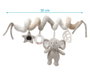 KioKids Peluche Elefante Dolci Amici Gris Beige