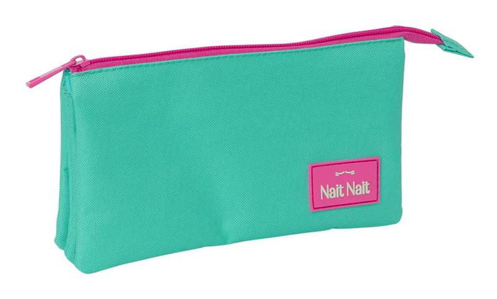 Safta Portatodo triple Nait Nait "Verde Mint" - Boîte de rangement triple, dimensions 22 x 12 x 3 cm, âge minimum 3 ans
