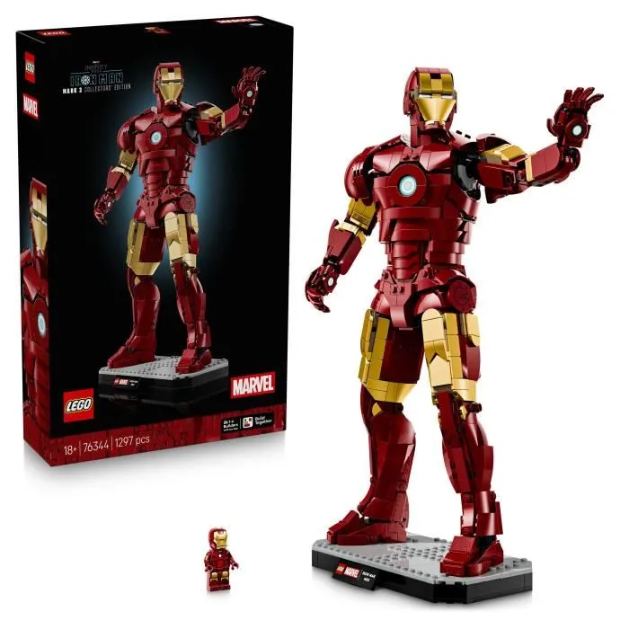 Lego 76344 Marvel Iron Man Mark 3 Édition Collector - Set de Construction pour Adulte de 1297 Pièces Lego 76344 Marvel Iron Man Mark 3 Édition Collector - Set de Construction pour Adulte de 1297 Pièces
