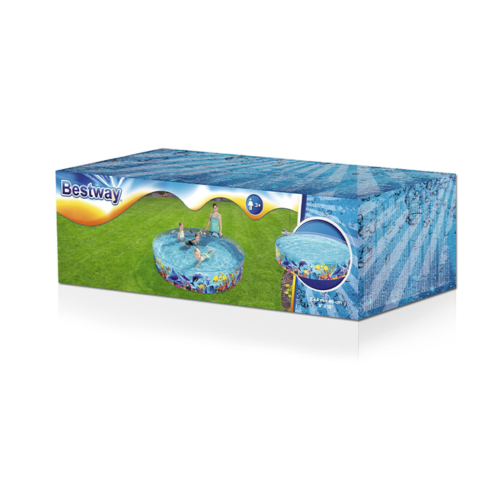 Bestway 55031 Piscine Rigide Enfant PVC Marine 244x46 cm +3 Ans Jardin
