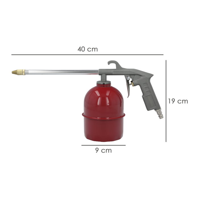 WOLFPACK LINEA PROFESIONAL Pistola pétrolière pneumatique avec réservoir inférieur et adaptateur rapide