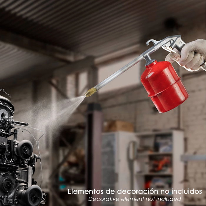 WOLFPACK LINEA PROFESIONAL Pistola pétrolière pneumatique avec réservoir inférieur et adaptateur rapide