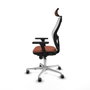 Piqueras y Crespo Chaise de Bureau avec Appui-tête 3D086G2 Blanc Marron
