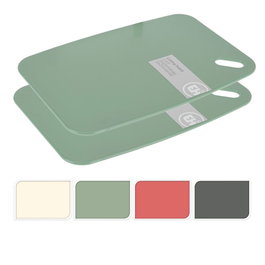 Excellent Houseware Lot de 2 planches à découper couleurs assorties 35 x 24 cm et 30 x 20 cm