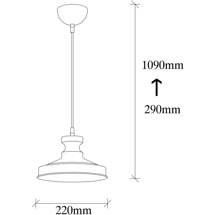 D By M.Red Suspension lustre industriel Black