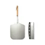 Livoo MES149 Set Pizza avec Pelle Aluminium Manche Bois et Couteau Inox