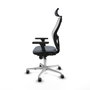 Piqueras y Crespo Chaise de Bureau 3D086G2 Gris avec Appui-tête
