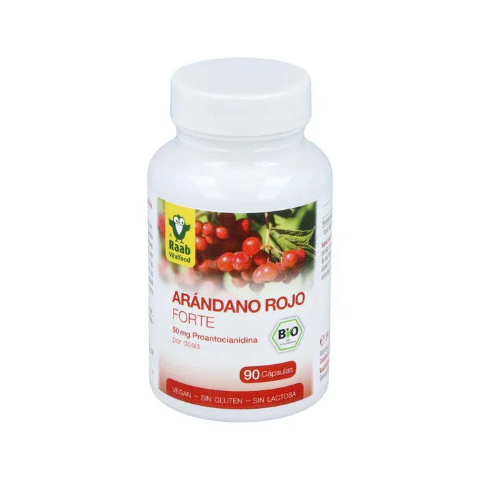 RAAB VITALFOOD Arandano Rojo Forte 90 Cápsules Bio Vegan Complément Alimentaire Proanthocyanidines RAAB VITALFOOD Arandano Rojo Forte 90 Cápsules Bio Vegan Complément Alimentaire Proanthocyanidines