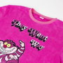 Disney Pyjama Long Coral Fleece Fuchsia XS