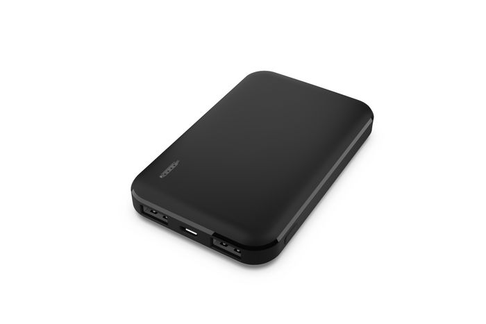 eSTUFF Powerbank INFINITE 5 000 mAh avec câble, 2 ports USB-A et port USB-C, écoconçu