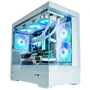 Zalman P30 Boîtier PC Blanc Micro-ATX/Mini-ITX avec 3 Ventilateurs LED A-RGB, 2 Panneaux Verre Trempé et Façade Mesh, Ports USB Type-C et Audio HD