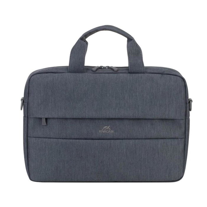 Rivacase 7522 Malette Antivol pour Ordinateur Portable 14 Pouces Sacoche en Polyester Gris
