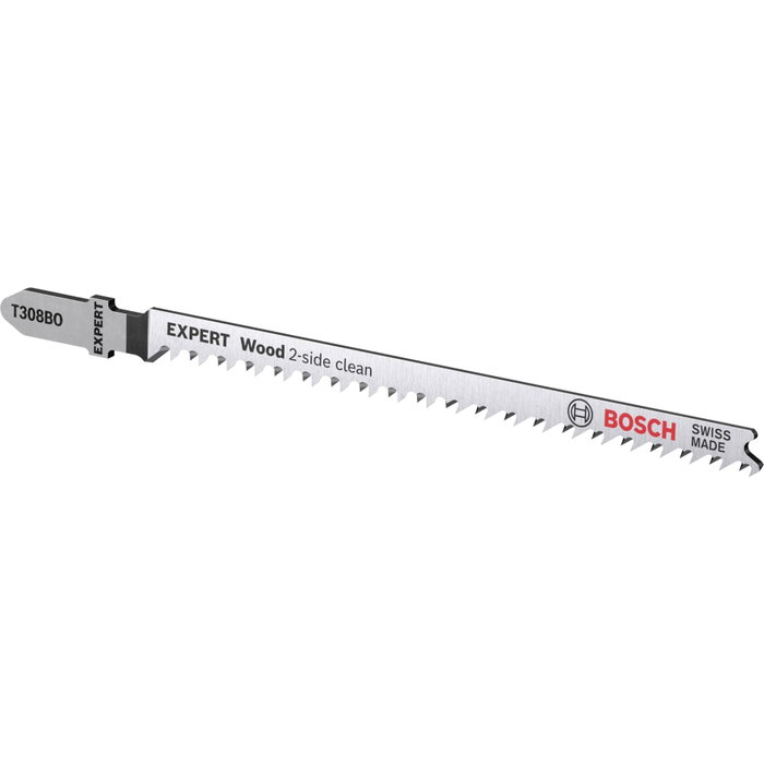 BOSCH Lame de scie sauteuse Expert Wood T308Bo pour bois, 5 lames, 117 mm