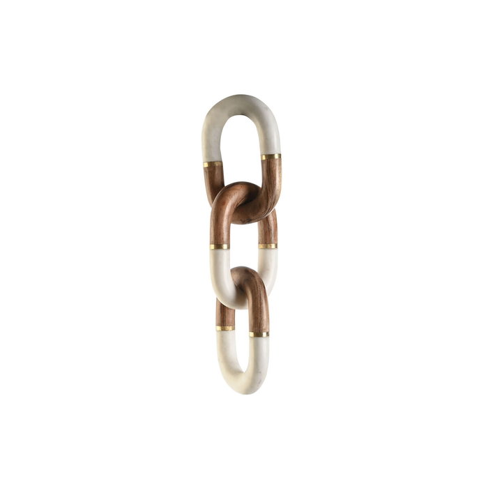 Home ESPRIT Figurine Décorative Design Chaîne Blanc Marron Doré Home ESPRIT Figurine Décorative Design Chaîne Blanc Marron Doré