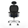 Piqueras y Crespo Chaise de Bureau avec Appui-tête 3D086N1 Bleu