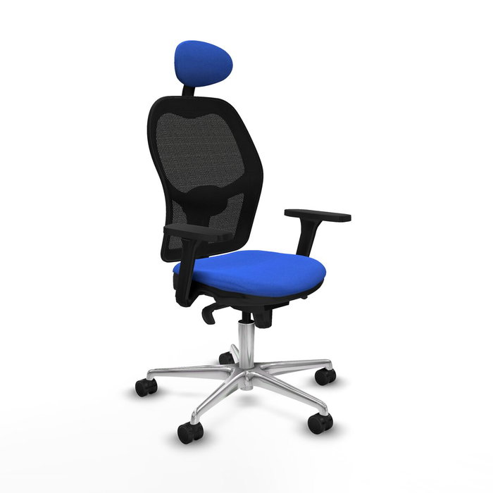 Piqueras y Crespo Chaise de Bureau avec Appui-tête 3D086N1 Bleu Piqueras y Crespo Chaise de Bureau avec Appui-tête 3D086N1 Bleu