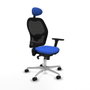 Piqueras y Crespo Chaise de Bureau avec Appui-tête 3D086N1 Bleu